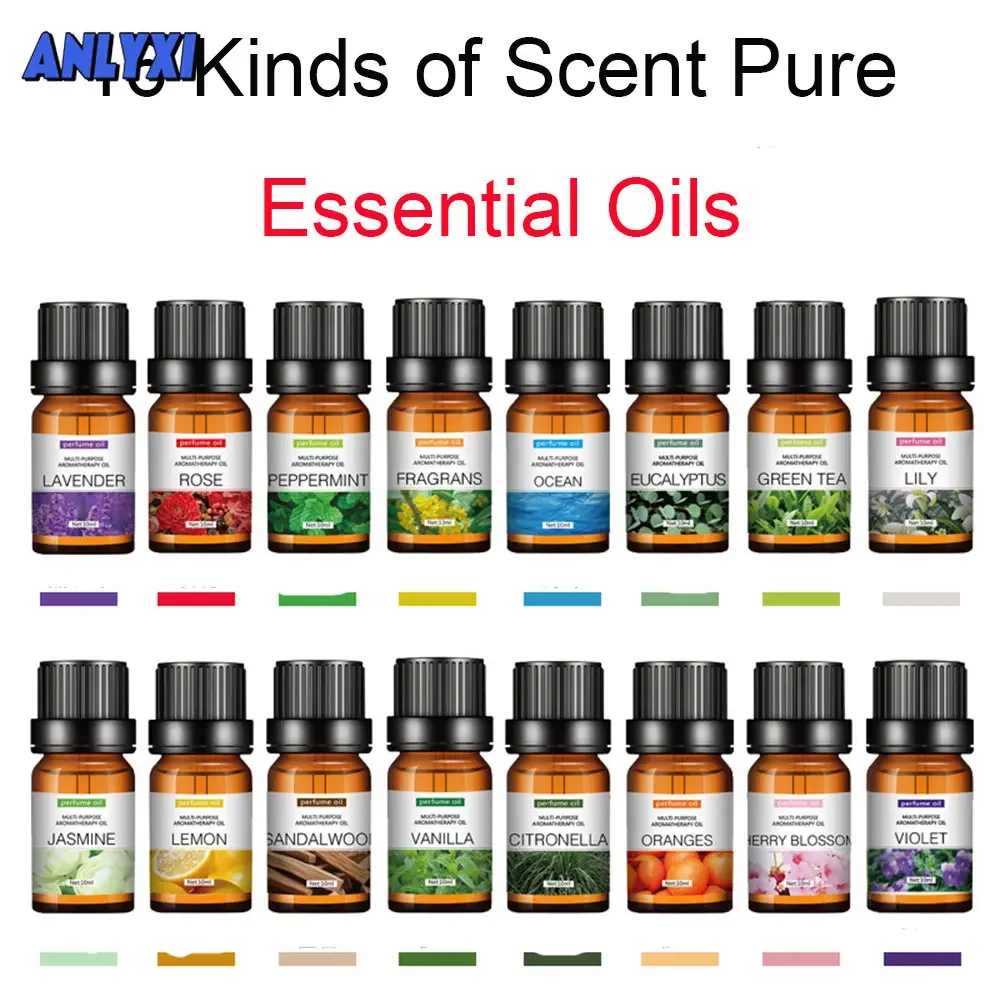 

16 Kinds of Scent Pure Essential Oils Diffuser Oils Lavender Tea Tree Lemon Rose OCEAN SANDAL WOOD Eucalyptus CHERRY BLOSSOMS