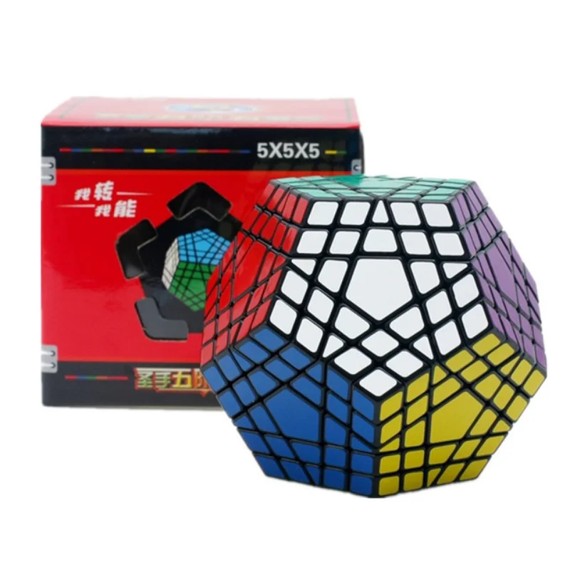 

[Picube] Sengso 5x5 Megaminx 5x5x5 Gigaminx Magic Cube Black Base Mega Professional Cubo Magico Learning Educational Toys