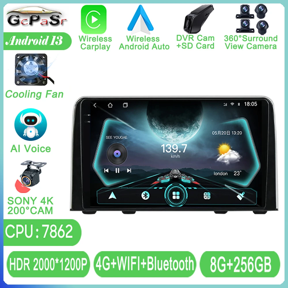 

Android Radio For Honda CRV CR - V 5 RT RW 2016 - 2018 Multimedia Car Player Autoradio GPS Video Navigation Wireless Wifi 5G HDR