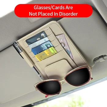 Organizer per visiera parasole per Auto accessori per interni Auto Multi-tasca Organizer tascabile portapenne per portadocumenti per Auto