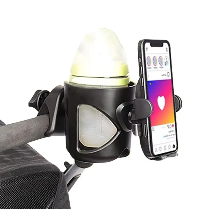 Cup Holder For Stroller Phone Holder Milk Bottle Support For Outing Anti-Slip Design Universal Pram Baby Stroller Accessories images - 6