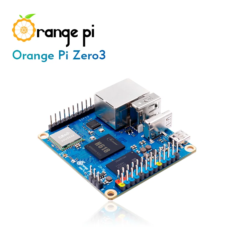 Orange Pi Zero3 4G RAM Allwinner H618 64 bit USB2.0 WiFi5 + BT 5.0 Gigabit LAN Port Mini PC Open Source Single Development Board single board computer mini development board