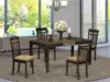 LYCA5-CAP-C Lynfield 5 Piece Modern Dining Set Includes a Rectangle Wooden Table with Butterfly Leaf and 4 Linen Fabric 3
