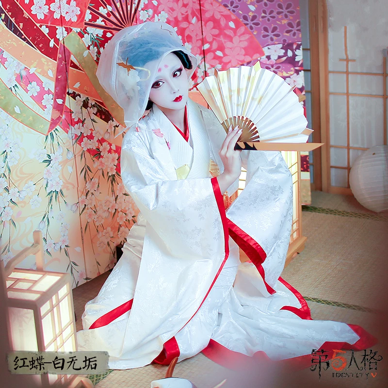 

Anime Game Identity V Cosplay Costume Michiko Cosplay Costume Shiromuku Halloween Carnival Wedding Kimono Costumes