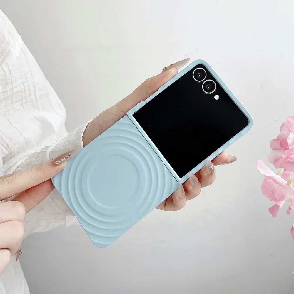 Magsafe Magnetic 2-in-1 Water Ripple Matte Phone Case - Pure Color Luxury Cover with Wireless Charging Capability