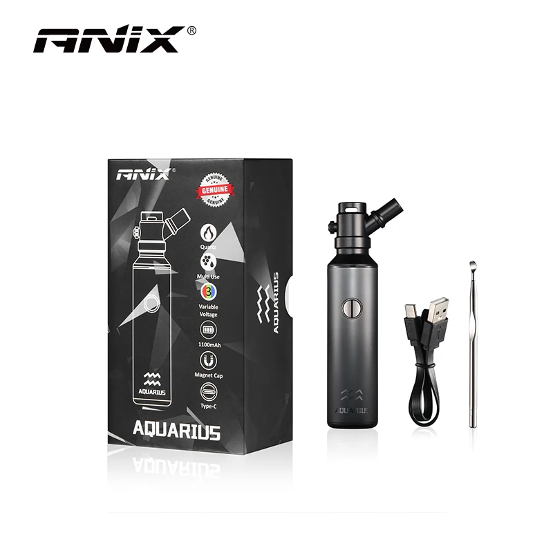Anix Aquarius elektronische Zigarette Kits Wachs Vapor izer Stift 1100mah Batterie Magnet Anschluss dritten Gang variable Spannung Vape Kit_S15e03261d8f44b5495bd3b94d8e7a28et