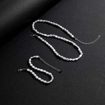New Fashion Simple Imitation Pearl Choker Necklace for Women Vintage Elegant Beaded Temperament Necklace Wedding Party Jewelry 5