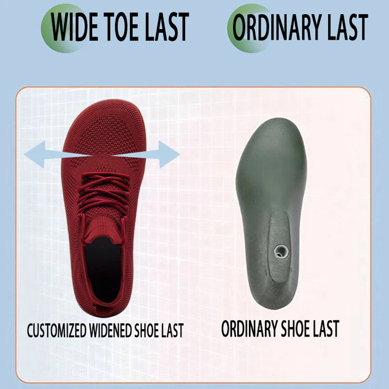 Unisex Minimalist Barefoot Lightweight Wide Toe Sneakers
