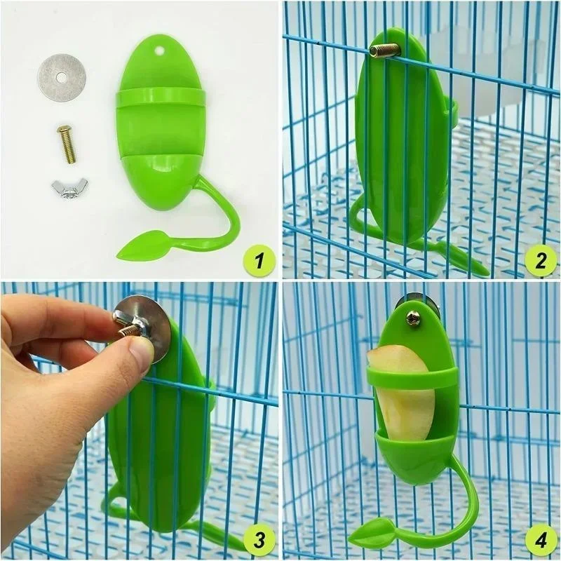 Bird Cuttlebone Holder 1Pc for Bird Cage Feeding Holder Vegetable Fruits Cuttlebone for Parrot Parakeet Feeder bird feeder bird cuttlebone holder