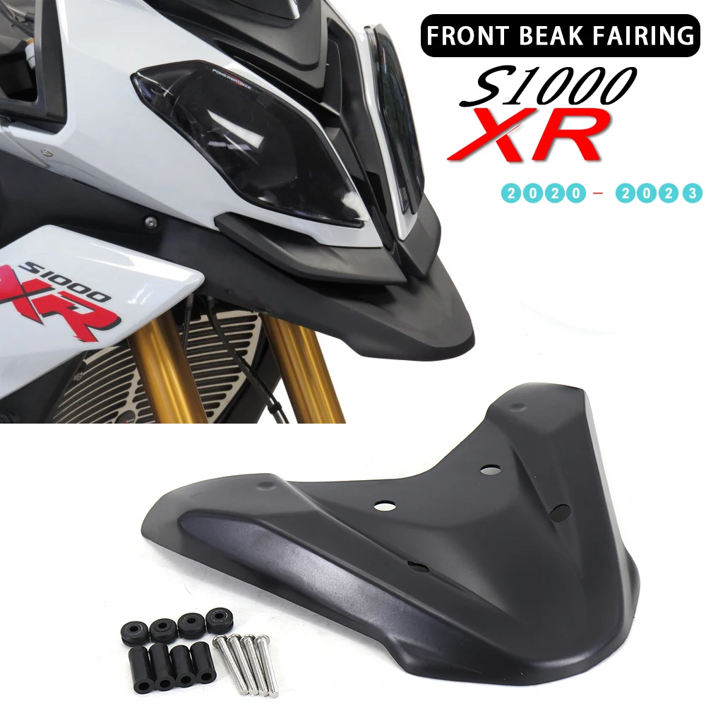 

Black Motorcycle Front Fender Beak Fairing Extension Wheel Extender Cover For BMW S1000XR s1000xr 2020 - 2023 2021 2022