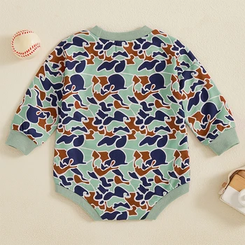 Toddler Boys Winter Overalls Baby Long Sleeve Hooded Jumpsuit Infant Casual Striped Romper with Pockets 4