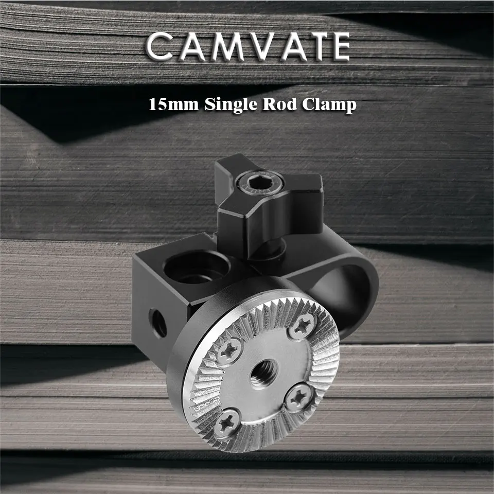 Single 15mm Rod Clamp Adapter With M6 ARRI Rosette Mount Lock For DSLR Camera Sh