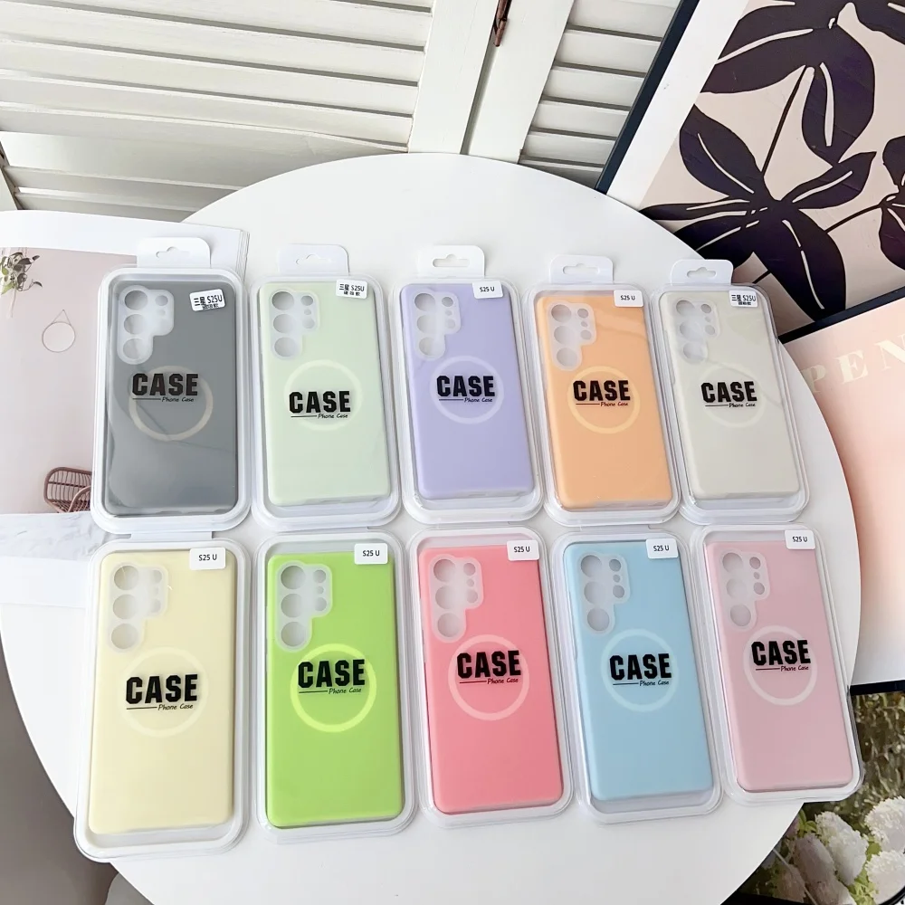 Solid Color Jelly Silicone Magnetic Lens Protection Case with Box