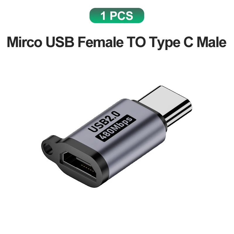 1x MicroUSB to C