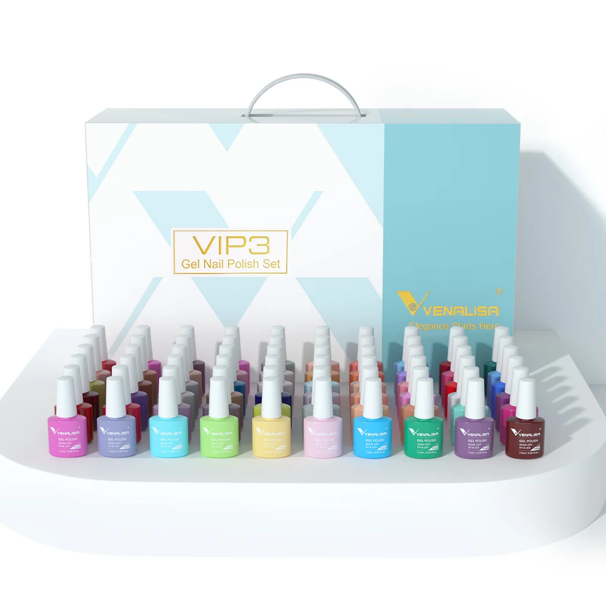 New Fashion Color Venalisa UV LED Nail Gel Polish Kit Vernish Color Gel Polish Nail Art Design intero Set Nail Gel learing Kit