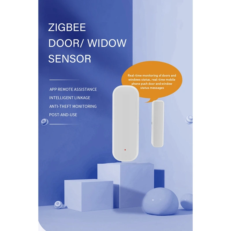 

Датчики окон и дверей Tuya Zigbee, беспроводной умный датчик для двери, с дистанционным управлением через приложение