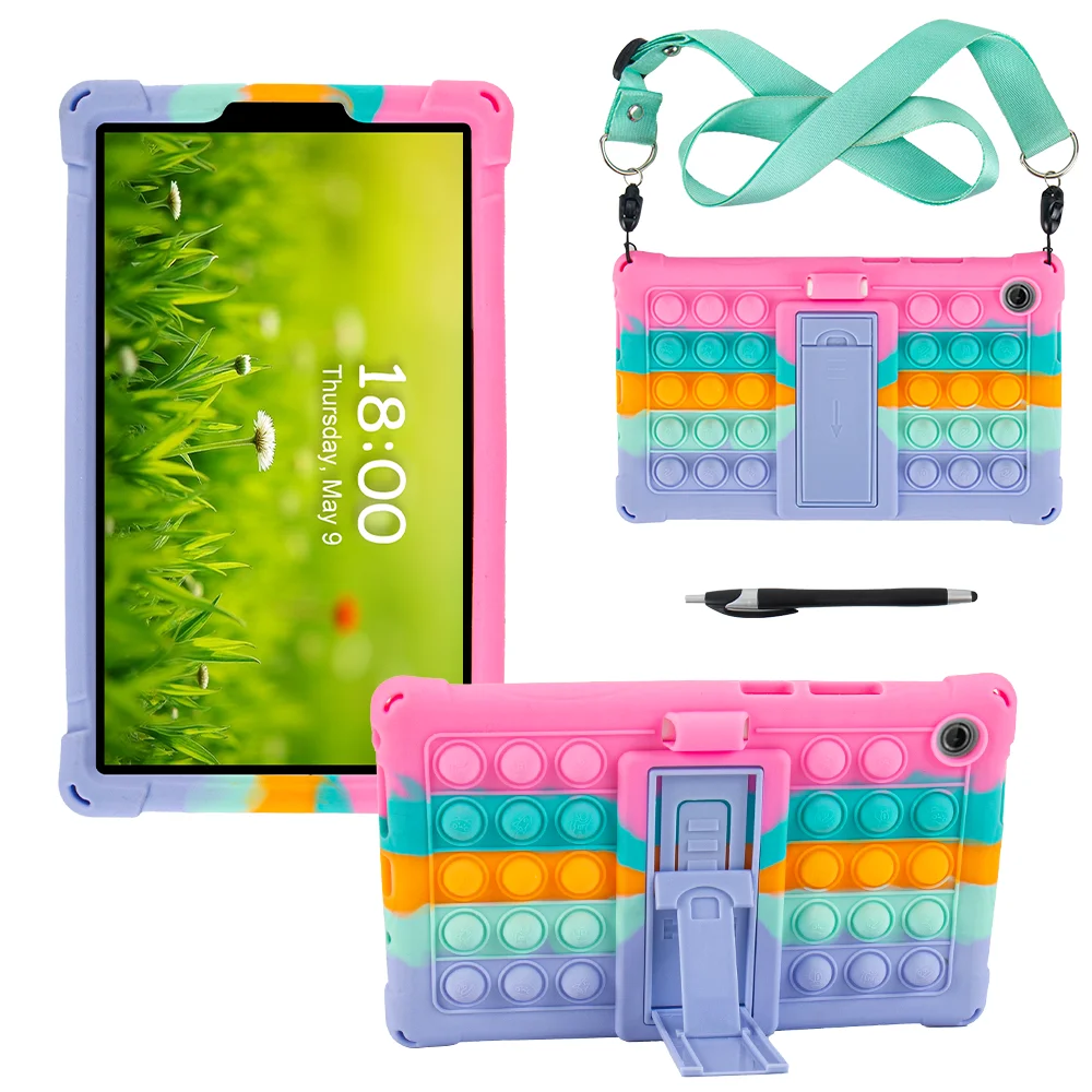 Durable Soft Silicone Kids Tablet Case with Kickstand
