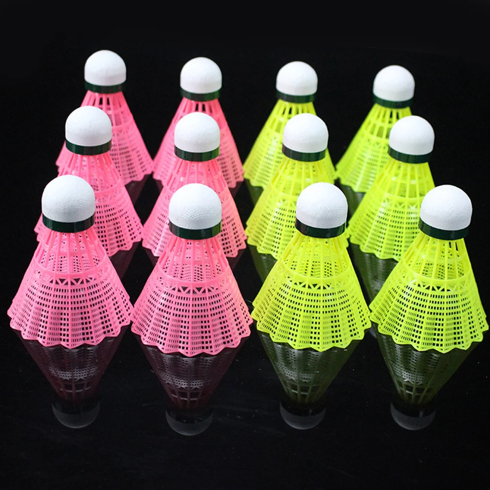 

6pcs Nylon Plastic Badminton Net Practical Shuttlecocks Sports Supplies Exercise Accessories for Playing School