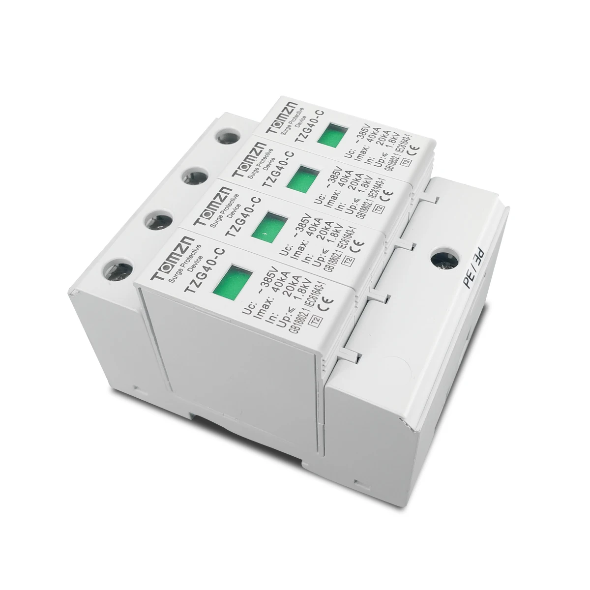 Фото AC SPD 3P + N 30KA ~ 60KA D ~ 385V дом стабилизатор напряжения защитное устройство низкого напряжения №2