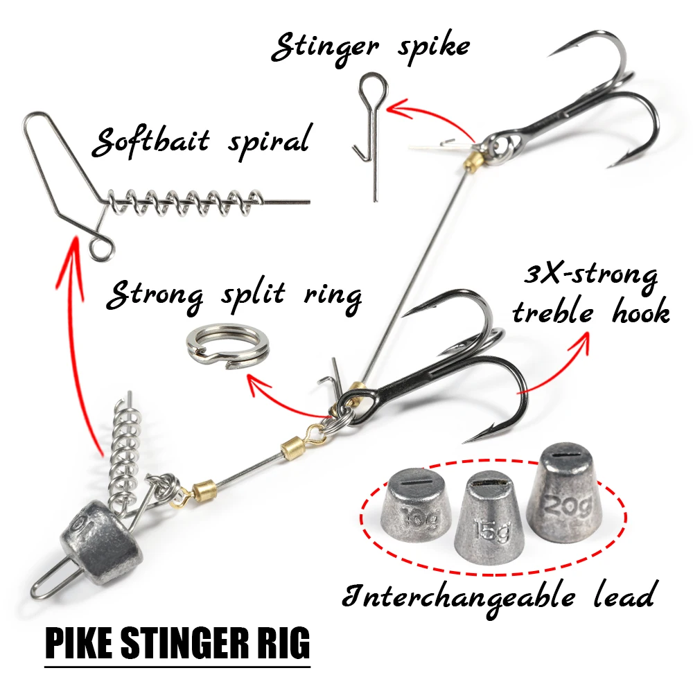 5 Set Di Piume Da Pesca Per Sgombri - Rig Pre-assemblati Con Perline Luminose | RDNKVB - Foto 8