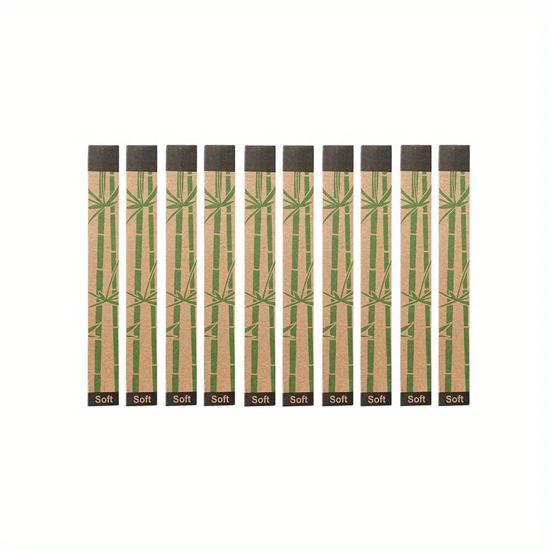 10pcs Cross Border Single Bamboo Toothbrush Set Natural Bamboo Toothbrush Tablet Set Ten Pack Bamboo Products Toothbrush