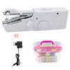 Portable Electric Sewing Machine Set Mini Household Handy Stitch  Stitch Sew Needlework Clothes Handheld Electric Sewing Machine 5