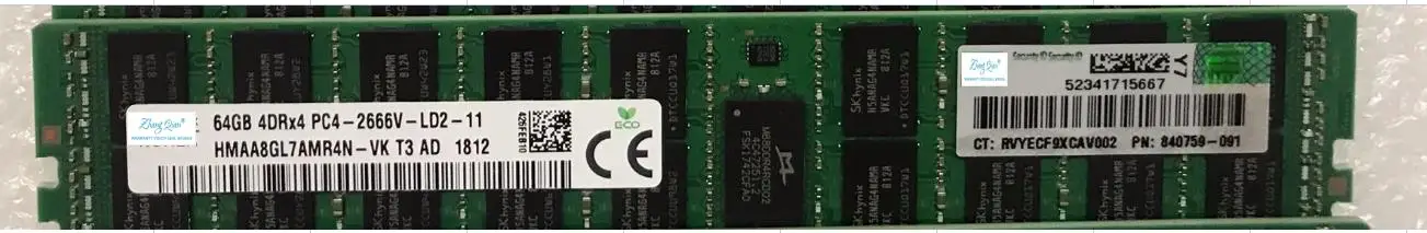 

Для 815101-B21 840759-091 64GB 4Rx4 PC4-2666V 850882-001 64G