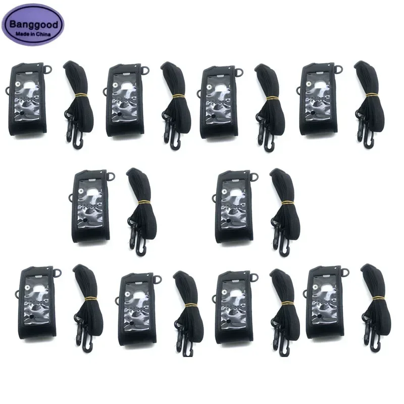 

Lot 10PCS Portable Soft Leather Case Bag Cover Holder for Anytone ATD878UV AT-D878UV Plus Ham Radio Walkie Talkie