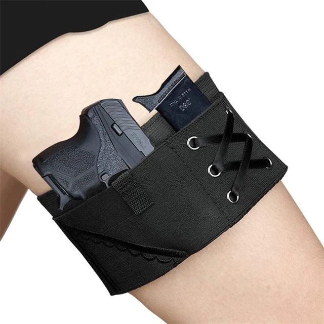 Hot Woman Leg Holster Lady Anti-slip Adjustable Six Hook-and-eye