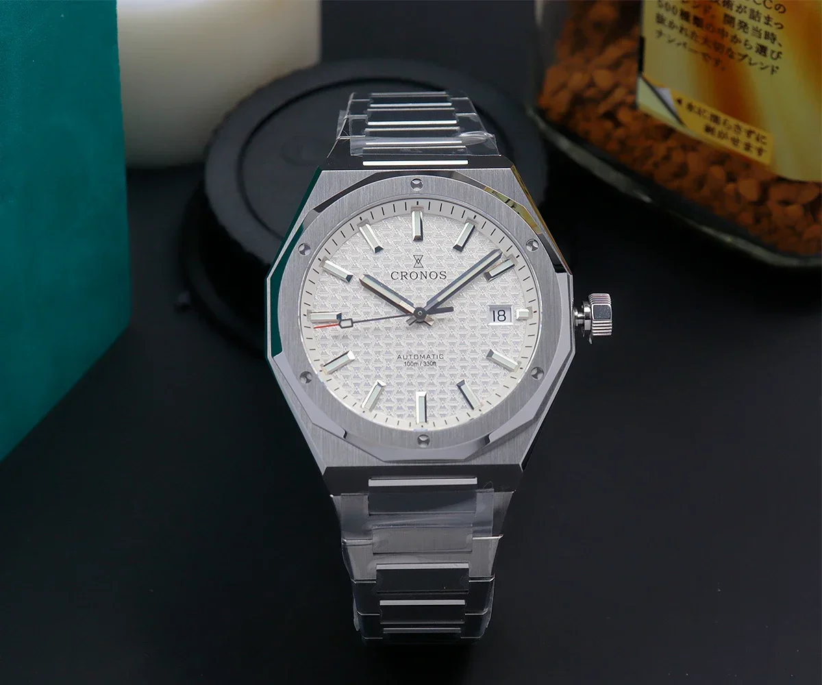 Cronos L6028M V2 Luxury Men's Watch 39mm Fully Automatic PT5000 SW200 Sapphire 10ATM Transparent Rear Cover Mens Watches mechanical watch