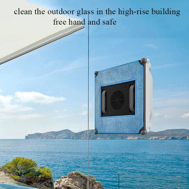 Robotic Window Cleaner Sprayer Remote Control High Suction Anti-falling Window Washing From Two Sides Home Glass Cleaning Robot 5
