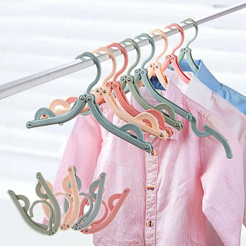 Folding Clothes Hangers 20X Travel Accessories For Women Foldable Clothes Drying Rack Space Saving Clothes Hanger Drying Rack 3