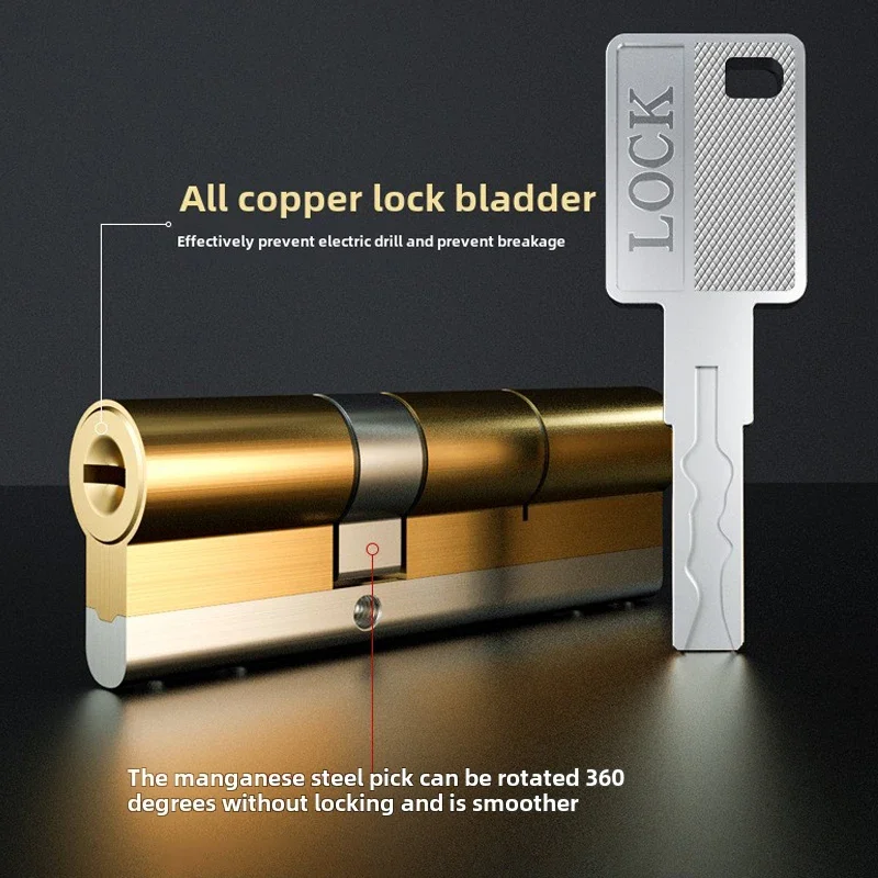 European Standard Cylinder Cilindros Super C-level Anti-theft Lock Core Copper Lock At The Entrance of The Door 8 Master Keys door lock cylinder