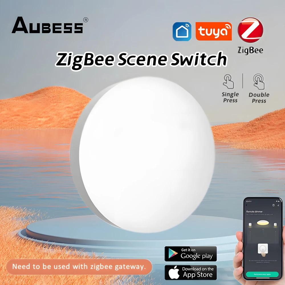

Tuya ZigBee Smart Scene Switch Multi-Scene Linkage Push Button Controller Remote Control On Off Switches Home Scenario Equipment