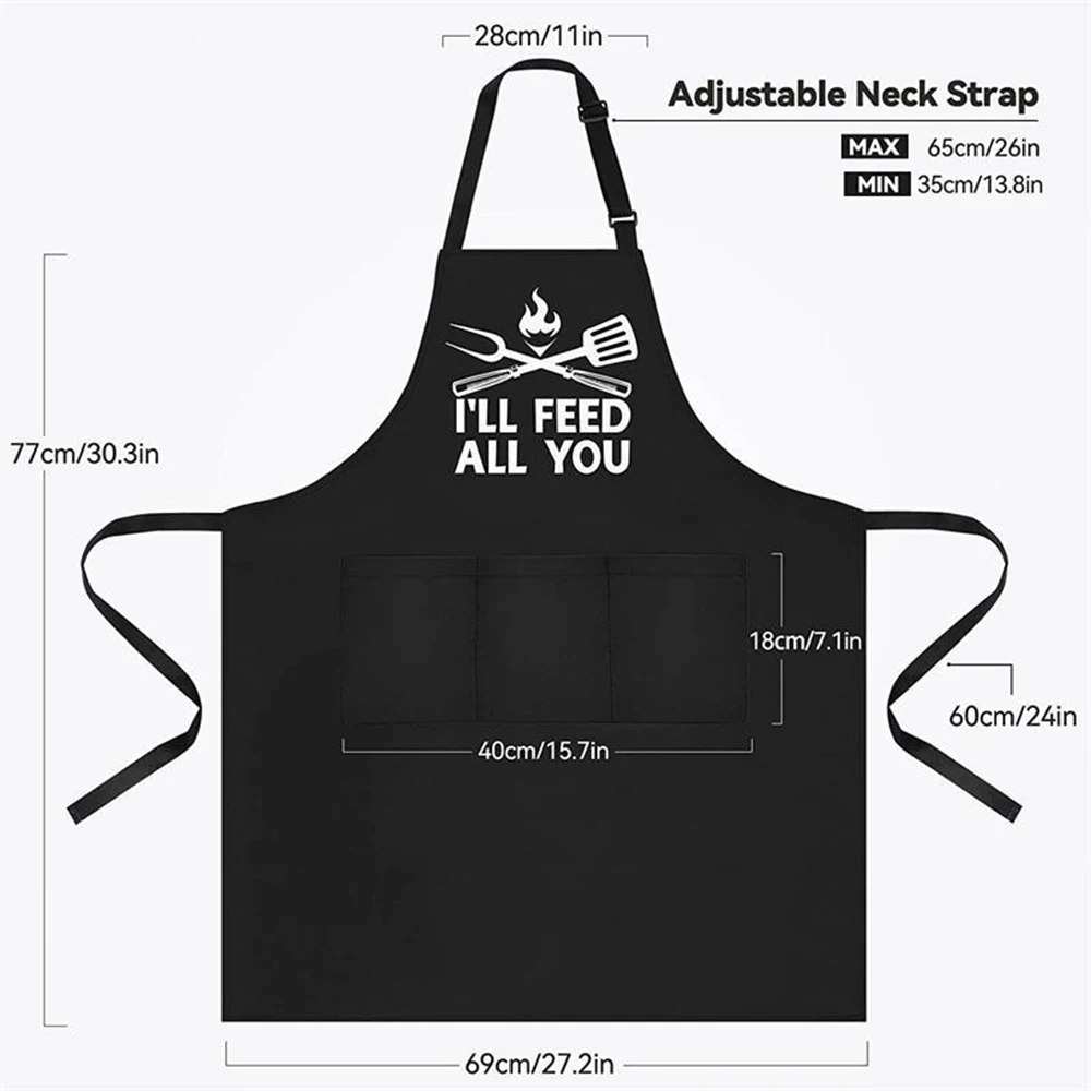 Funny Men Apron BBQ Husband Dad Boyfriend Friend Chef Father's Valentine's Day Christmas birthday Thanksgiving gift present images - 6
