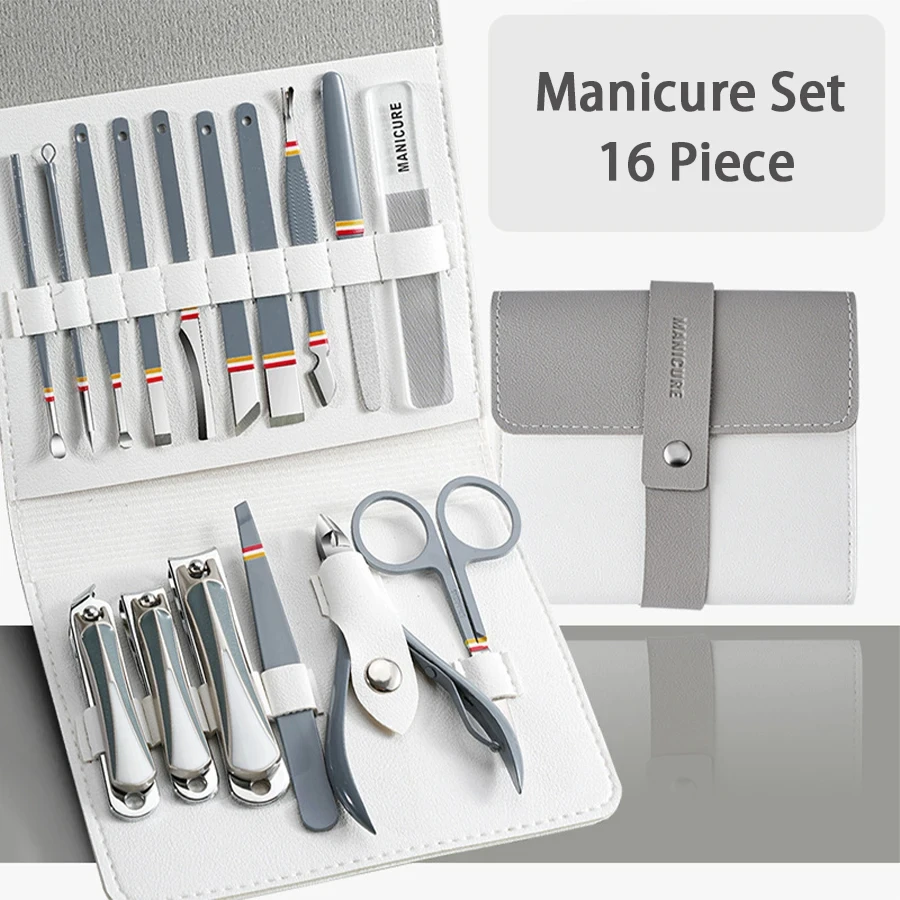 접이식 가방 휴대용 손톱 수리 도구 네일 나이프 세트, 가정용 손톱 도랑 및 발 수리 칼, 불꽃 손톱 가위 선물