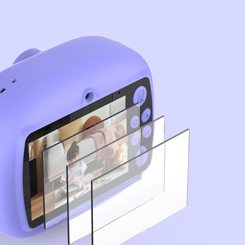 New Thermal Paper Kids Printing Camra Children's Print Camera Photographic Cameras Digital Polaroid HD Audio and Video Card Cam 2