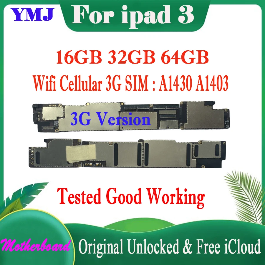Versione Originale Icloud Wifi 3G Cellula A1403 O A1430 Gratuita Per Schede Madri Ipad 3 A1416 Versione Wifi Per Scheda Logica Ipad 3