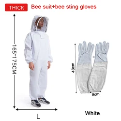 Premium Full-Body Beekeeping Suit with Protective Veil - Unisex Children’s Edition (L with gloves)