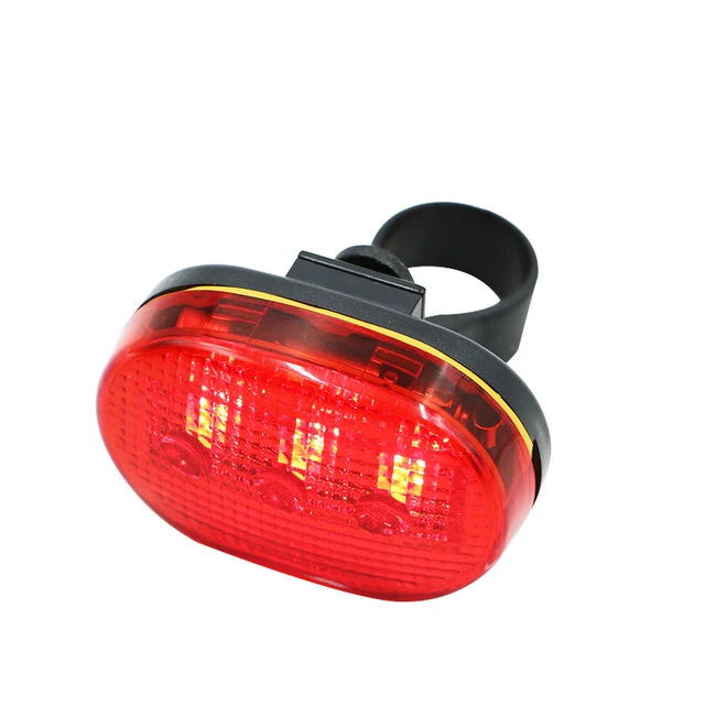 White Red Bicycle Rear Light Waterproof 2 AAA Bike Taillight in Saddle