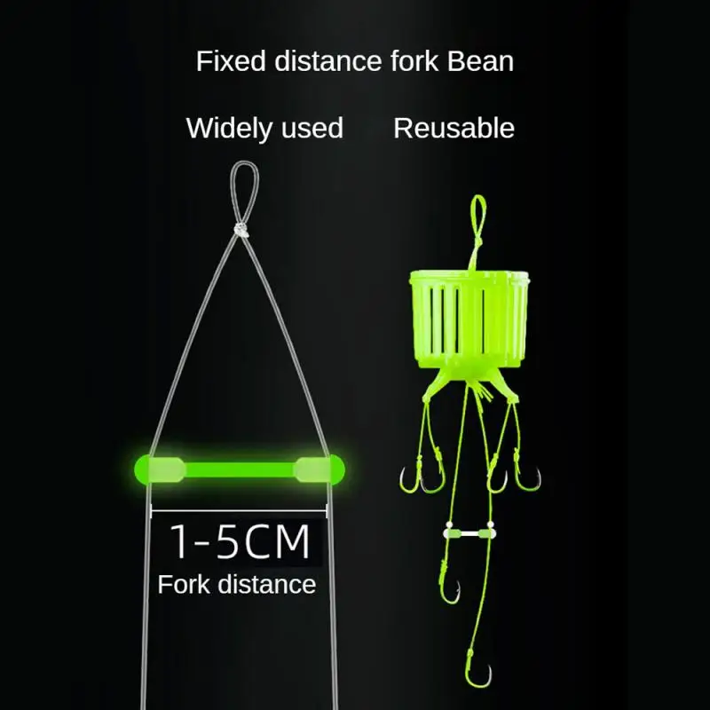 

Поворотный инструмент Space Bean Line, противоударный силиконовый разделитель для рыбных крючков с двойным крючком и фиксированным расстоянием, разделитель для лески