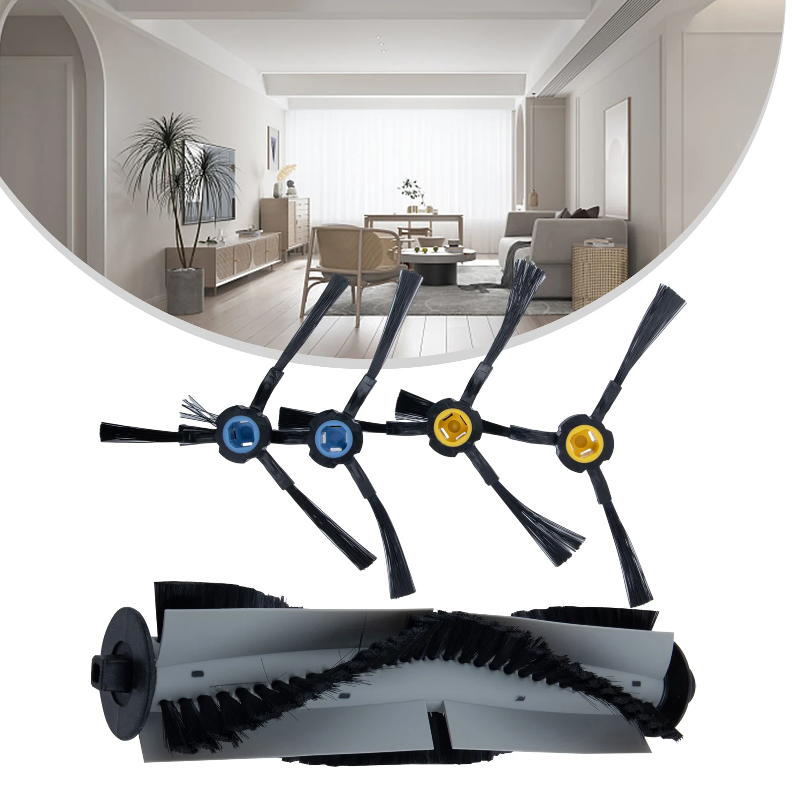 

1 Roller Brush+4 Side Brushes For Silvercrest SSR1 SSRA1 For A9s A9 A7 L100 Vacuum Parts & Accessories