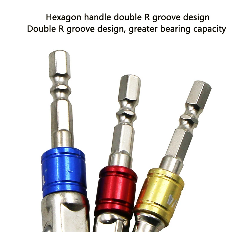 Hexagonal Handle Rotating Square Head Sleeve Connecting Rod Small1/4 3/81/2 Air Batch Electric Sleeve Connecting Conversion Rod