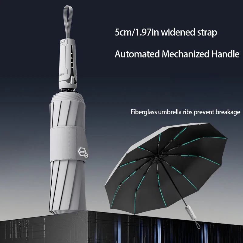 Reinforced Windproof UV Protection Sun Umbrella - Durable and Stylish for All Genders