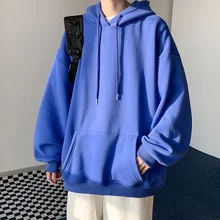 

Men's Hoodie Cotton Sweatshirts Solid Color Long Sleeve Tidal Current College Streetwear Sport Free Shipping Hot Sale 2022