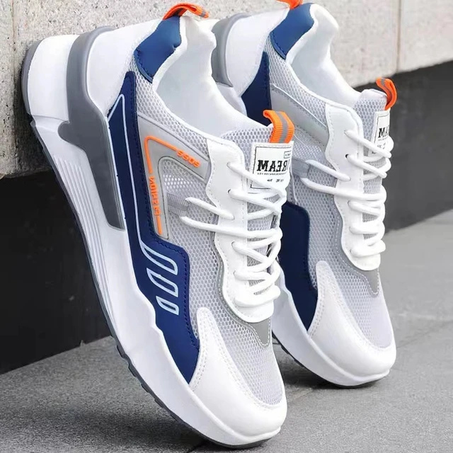 New Men's fashion High quality Genuine leather Lace-up Running shoes Tennis  shoes Casual shoes Sports shoes sneakers - AliExpress