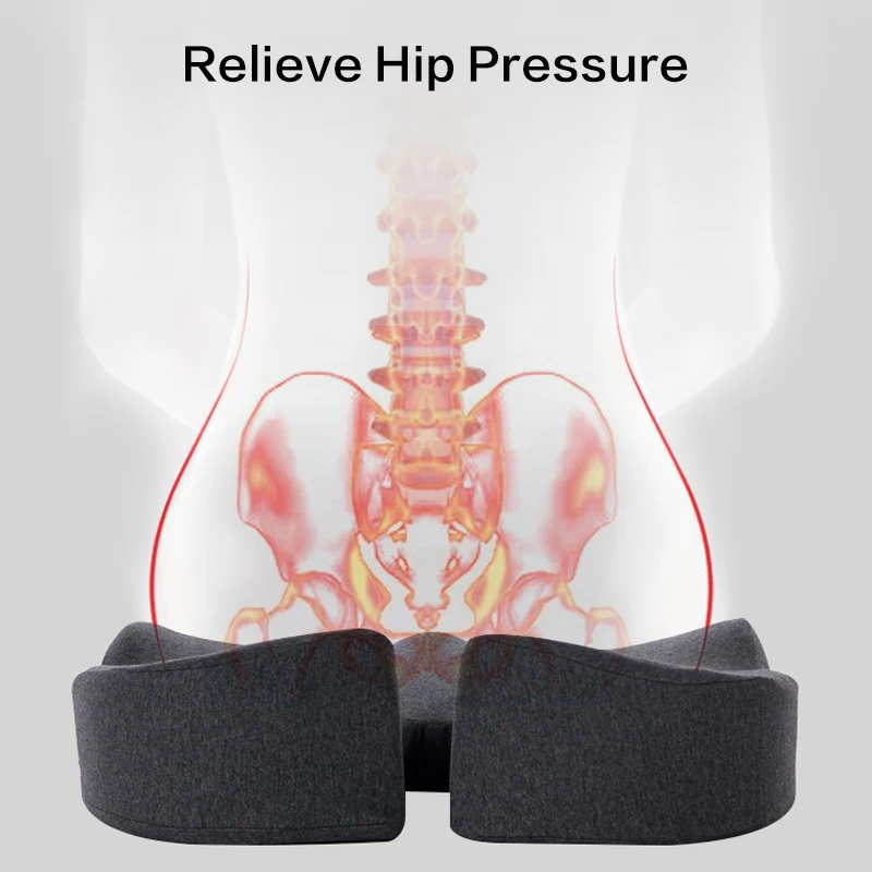 Memory Foam Seat Cushion,Sitting for a Long Time Is Not Tired Chair Cushion, for Tailbone Pain Relief Comfort Chair Car Seat