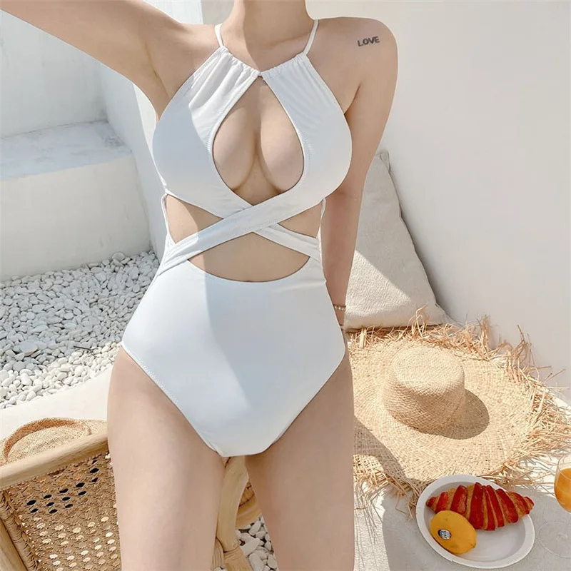 

Bikini One Piece Sexy Swimwear Women's Large Chest, High Waist, Slim Bikini Swimwear