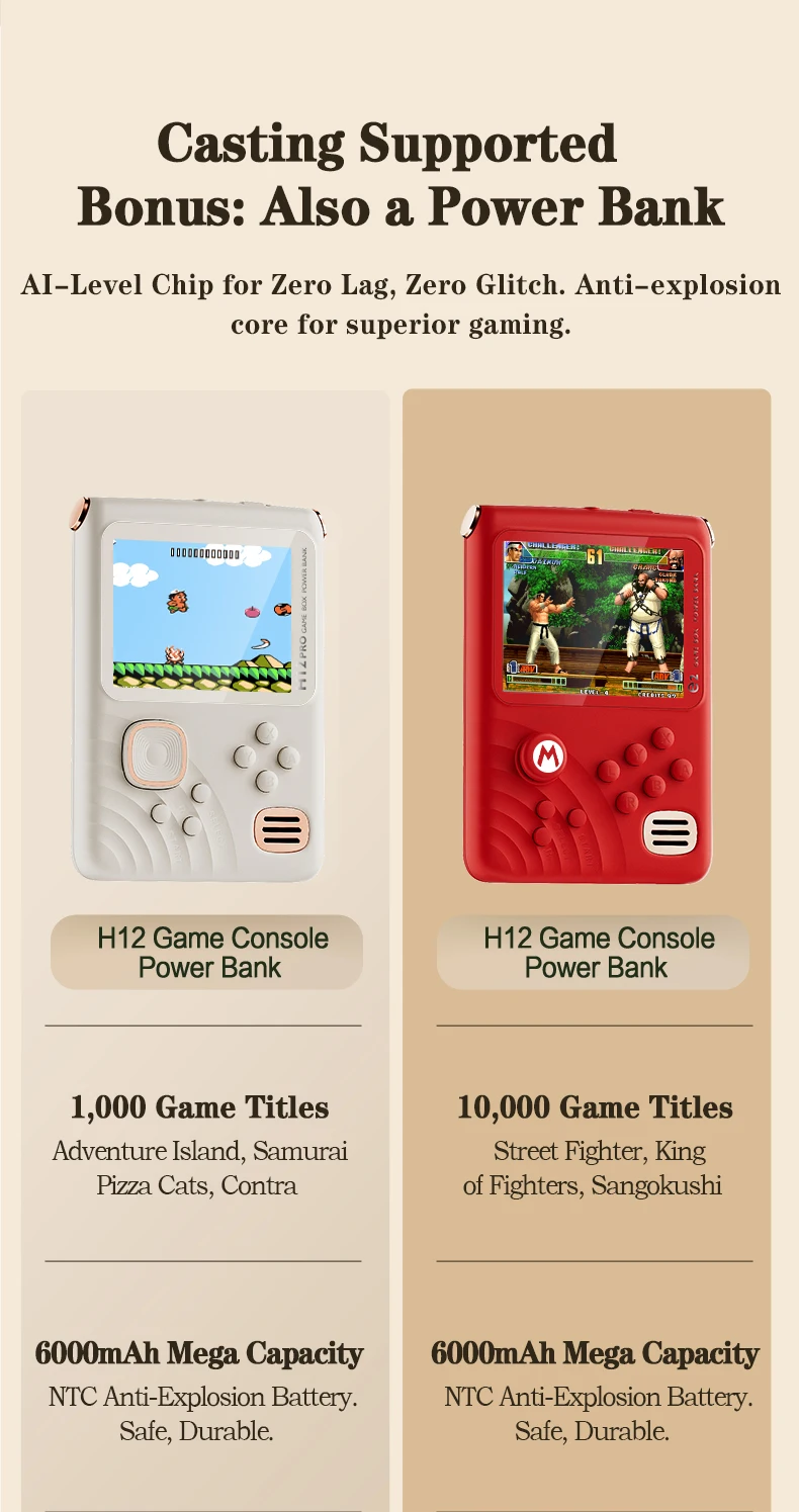 H12 Handheld Game Console – Double Player description image 4