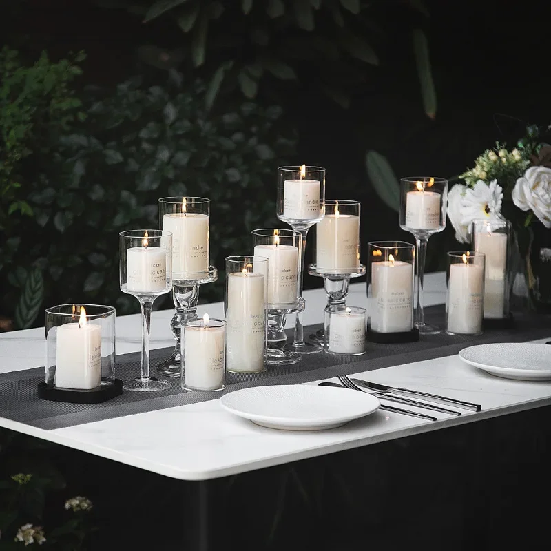 

Wedding Room Simple Decor Decoration Bar Party Home Candlestick Living Holders Cup Glass Candle Table